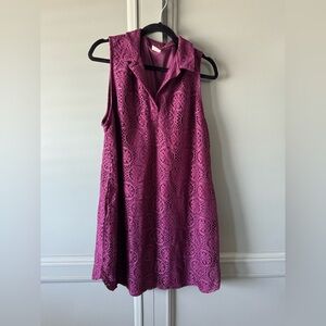 Faded Glory Sleeveless Lace Dress - Wine